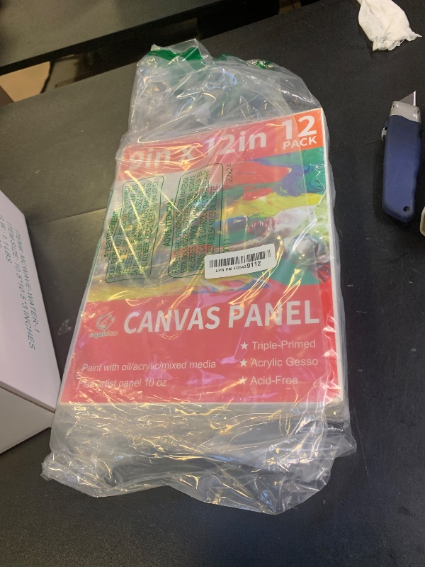 Photo 1 of 12 Pack Canvases for Painting 9 x 12 inch Supplies,Blank Boards Kids-Gesso Primed Acid-Free 100% Cotton Canvas Panels for Acrylics Oil Watercolor,Art Supplies