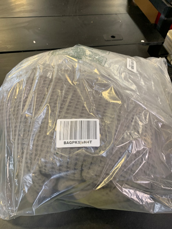 Photo 1 of 100% Cotton Dark Grey Blanket King Size for Bed - Breathable and Soft, Waffle Weave for Summer Spring, 102x90 Inches