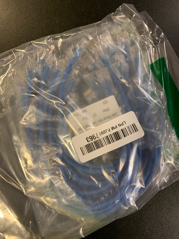 Photo 1 of 10Gsupxsel Cat6a Patch Cables 1ft (24 Pack) Slim, Cat6 Ethernet Patch Cable Pure Copper, Flexible Cat 6 Patch Cable 550MHZ 10G, Space-Saving Cat 6A Network Cables for Patch Panel, Blue