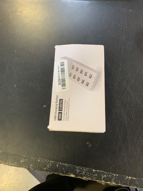 Photo 1 of 10-Port USB Wall Charger Station with Rapid Charging Auto Detect Technology Safety Guaranteed Family-Sized USB Ports for Multiple Devices Smart Phone Tablet Laptop Computer