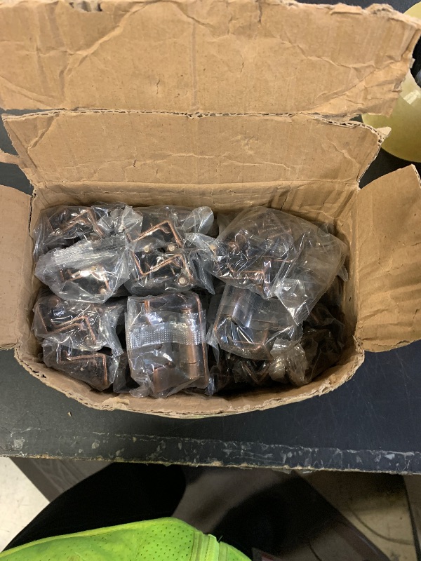 Photo 1 of 1/2" Overlay Partial Wrap Bronz Cabinet Hinges, 50 Pack (25 Pairs) Oil Rubbed Bronze Self Closing Cabinet Hinge for Kitchen Cabinet Doors