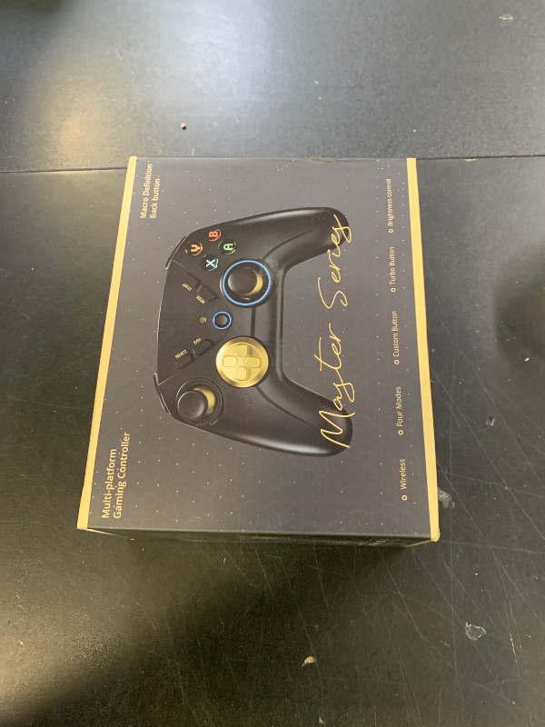 Photo 1 of Multi-Platform PC Wireless Controller, Bluetooth Gaming Controller, Compatible with Windows, iPad, Steam, Luna, Laptop, Tablet, and Smart TV, with Double Shock, Macro Keys, Turbo Button, LED Backlight