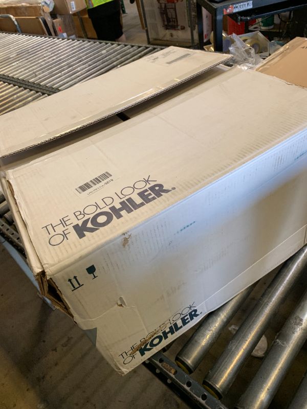 Photo 1 of *IMPERFECT* KOHLER 19022-1-0 Park Falls Top Mount or Undermount Single-Bowl Utility Sink, 21" Cast Iron Dual-Mount Utility Sink, White