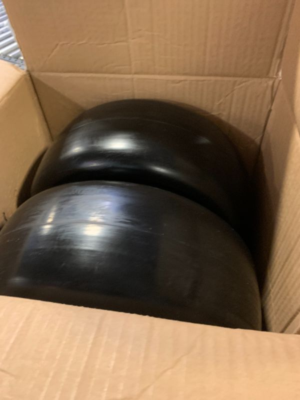 Photo 1 of 13x6.50-6 Lawn Mower Tires Flat Free, 5/8" Bore ID, 13x6.5-6 Zero Turn Mower Front Tires, 13x6.5-6 Solid Rubber Riding Lawn Mower Front Tire and Wheel, 4"-7.1" Centered Hub (2 Pack)