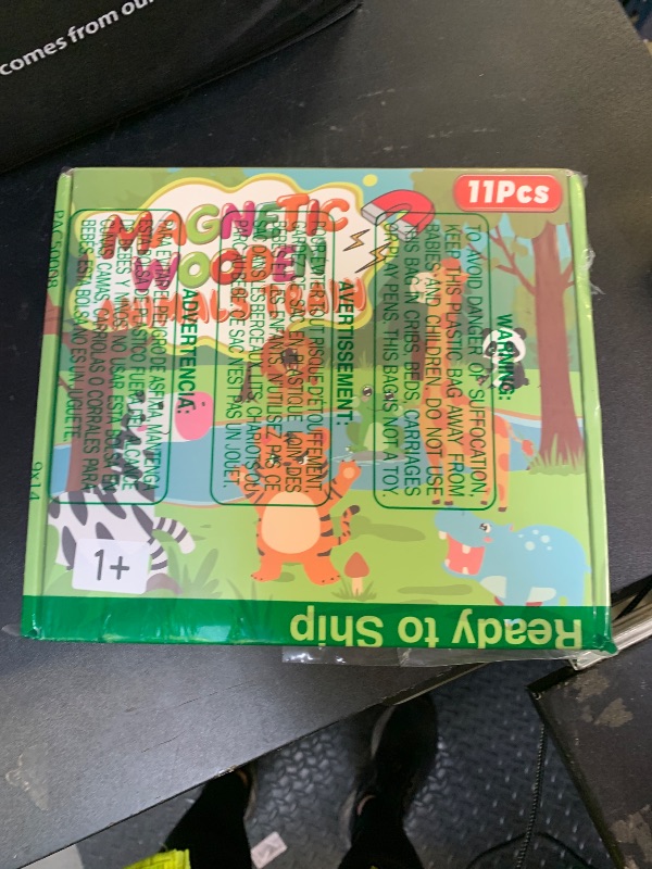 Photo 1 of 11 Pcs Magnetic Train Set Montessori Toys for Toddlers Boys Girls, Wooden Animals Preschool Learning Activities Educational Sensory Toys Stocking Stuffers Birthday Gifts