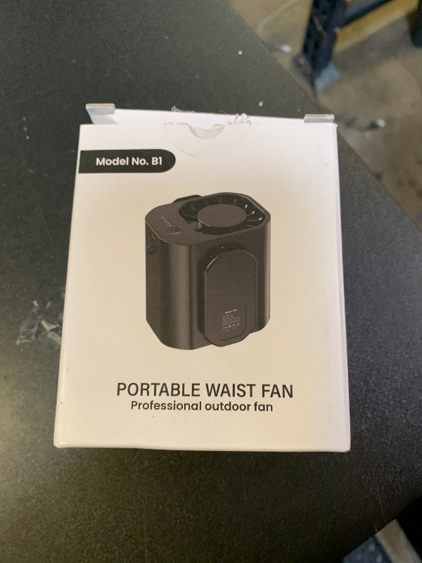 Photo 1 of 10000PRM Portable Waist Clip Fan Rechargeable Working Up to 20Hrs 3 Speeds Strong Turbo Airflow Personal Belt Neck Fan Clip on Waist for Golf Camping Outdoor Jobsite