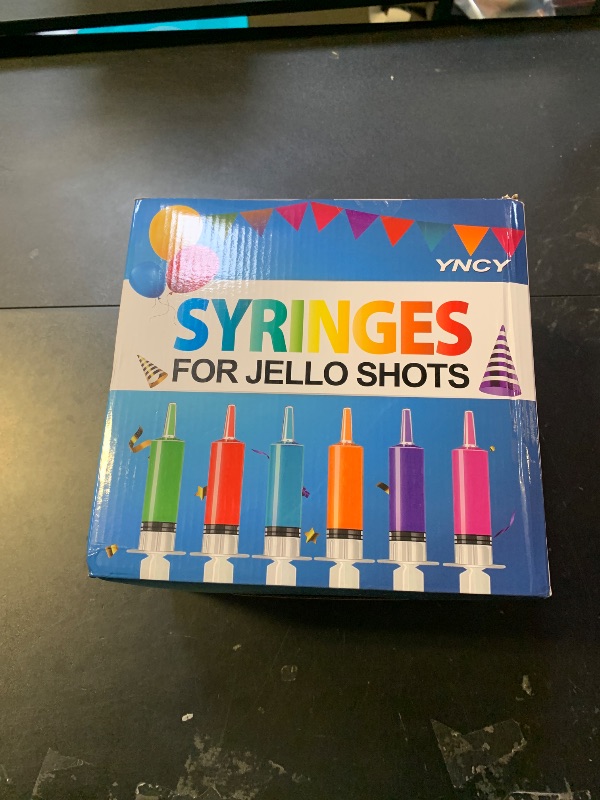Photo 1 of 100 Pack Jello Shot Syringes with Tip Cap Set, Party Syringe BPA-Free Suringes Shooters Syringes for Jello Shots, Young Halloween, Thanksgiving, Christmas, Bachelorette Parties, Nurses, Graduation