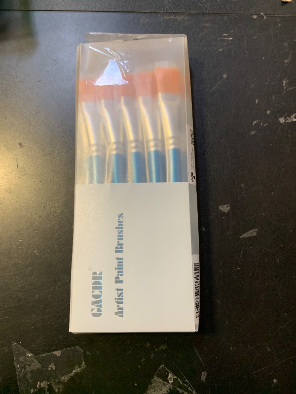 Photo 1 of 1 inch Flat Paint Brushes for Acrylic Painting,12 Pieces Large Synthetic Paint Brushes Bulk with Wooden Handle for Acrylic, Watercolor, Oil, Crafts, Face Body Art