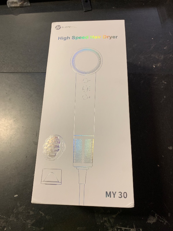 Photo 1 of (OUTLET)slopehill 110,000 RPM Professional Hair Dryer - 0.8lb Ultra-Lightweight, 2 Billion Ion Technology for 98% Frizz Reduction, AI Smart-Temp Control, Magnetic Attachments for All Hair Types (Pink)