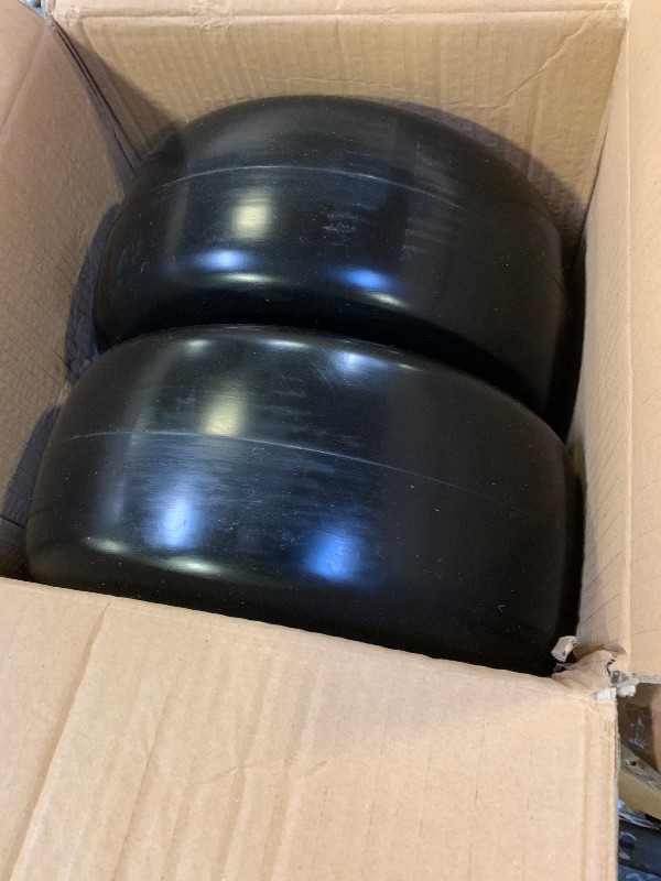 Photo 1 of 13x6.50-6 Lawn Mower Tires Flat Free, 5/8" Bore ID, 13x6.5-6 Zero Turn Mower Front Tires, 13x6.5-6 Solid Rubber Riding Lawn Mower Front Tire and Wheel, 4"-7.1" Centered Hub (2 Pack)
