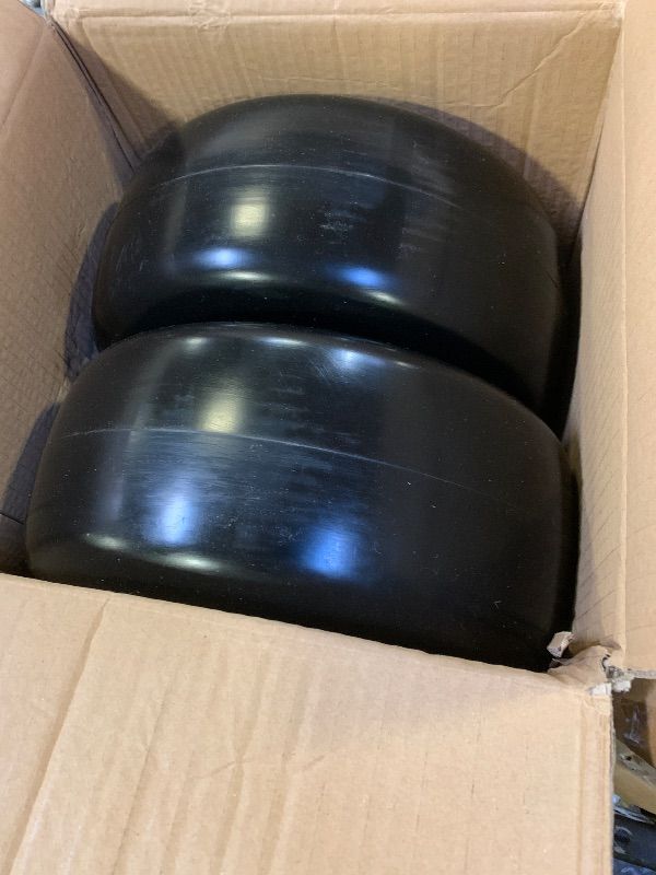 Photo 1 of 13x5.00-6 ILONPA 2PCS Flat Free Smooth Tire w/Steel Wheel Fits Deck 36"-46" Residential Riding Lawn Mower & Garden Tractor- Hub 3.25"-5.9" (Adjustable via Spacers), Bore ID 3/4" 135006