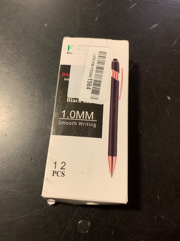 Photo 1 of 12 PCS 2 in 1 Stylus Ballpoint Pen with Stylus Tip, 1.0 mm Black Ink Metal Pen Stylus Pen for Touch Screens (Rose Gold & Gold)