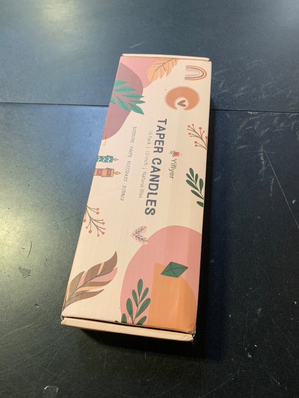 Photo 1 of 10 Inch Grayish-Brown Taper Candles for Home Decoration, 10 Pack Unscented Candlesticks for Dinner Wedding Party, Smokeless and Dripless Candle Sticks