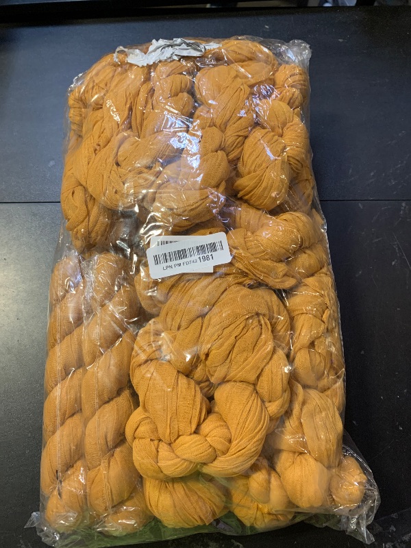 Photo 1 of 12 Pack Cheesecloth Table Runner, Runner Gauze Boho Wedding Decor Romantic Table Runner for Wedding Birthday Party(35" x 118")(Ginger)