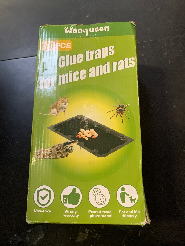 Photo 1 of 10 Pack Sticky Mouse Trap Rat Trap Indoor, Peanut Taste Pheromone Mouse Traps Indoor for Home, Glue Sticky Traps for Mice and Rats, Snake(Large Size)