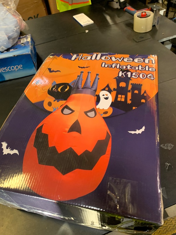 Photo 1 of 14FT Giant Halloween Inflatable Pumpkin King, Holiday Blow Up Outdoor Decorations Build-in LED Lights for Halloween Party Supplies, Yard Indoor Outdoor Garden Lawn Patio