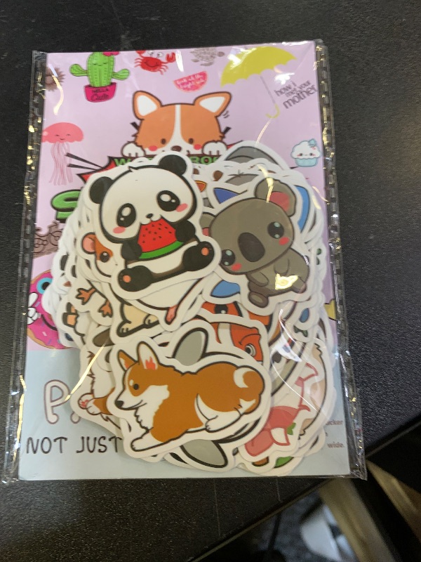 Photo 1 of 100 Pcs Animal Stickers for Kids, Cute Water Bottle Stickers for Kids Waterproof, Vinyl Laptop Kid Sticker Pack, Kid Classroom Prizes for Elementary Students
