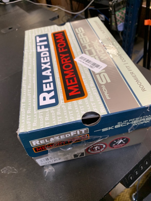 Photo 1 of *DAMAGED/USED** Skechers womens Nampa-wyola Food Service Shoe, Black Polyurethane, 7 US