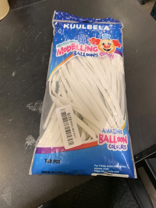 Photo 1 of 100Pcs 260 Balloons White Long Balloons for Balloon Garland Thickening Skinny Latex Twisting Balloon for Animals Modeling Christmas Birthday Wedding Party Decorations