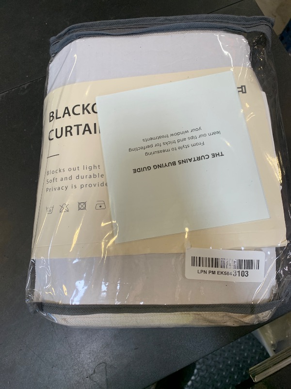 Photo 1 of 100% Blackout Shield Linen Blackout Curtains for Bedroom 96 Inches Long, Back Tab/Rod Pocket Living Room Drapes, Thermal Insulated Blackout Curtains 2 Panels Set, 50" W x 96" L,Cream