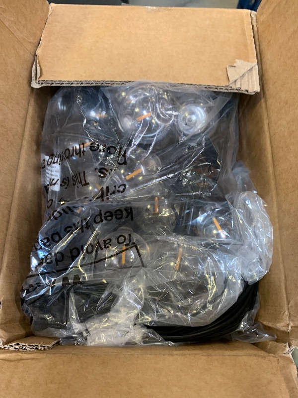 Photo 1 of 100ft 2-Pack Outdoor G40 LED Globe String Lights Dimmable Waterproof Shatterproof Light Strings with 52 Bulbs Connectable Commercial Hanging Lights for Christmas Patio House Backyard Balcony Party