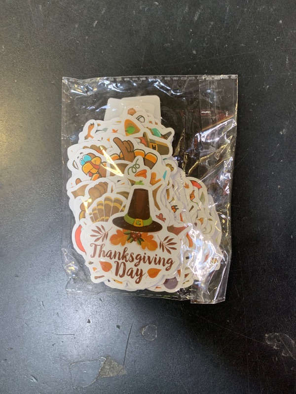 Photo 1 of 100PCS Fall Stickers Bulk, Thanksgiving Turkey Pumpkin Gifts for Kids, Autumn Waterproof Vinyl Stickers for Water Bottles, Scrapbooking, Harvest Party Favorites