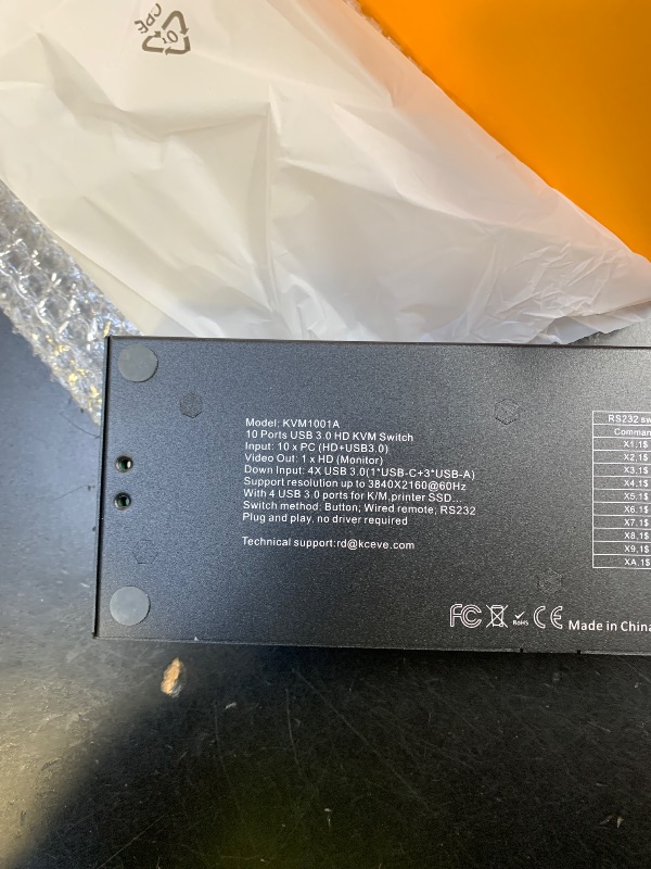 Photo 1 of 10 Port 8 Port KVM Switch HDMI 4K@60Hz EDID Simulation, USB 3.0 HDMI KVM Switch for 10 Computers Share 1 Monitor and 4 USB Devices, KVM Switches with Audio RS232 Wired Remote 12V Power and USB Cable