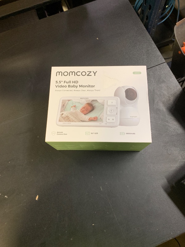 Photo 1 of *DAMAGED, SEE NOTES** Momcozy Video Baby Monitor, 5.5” 1080P Full HD Baby Monitor with Camera No WiFi, Infrared Night Vision, 5800mAh 120-hrs Battery, ECO, VOX, 2-Way Audio, 1640ft Range, Record and Rewind Locally, BM03