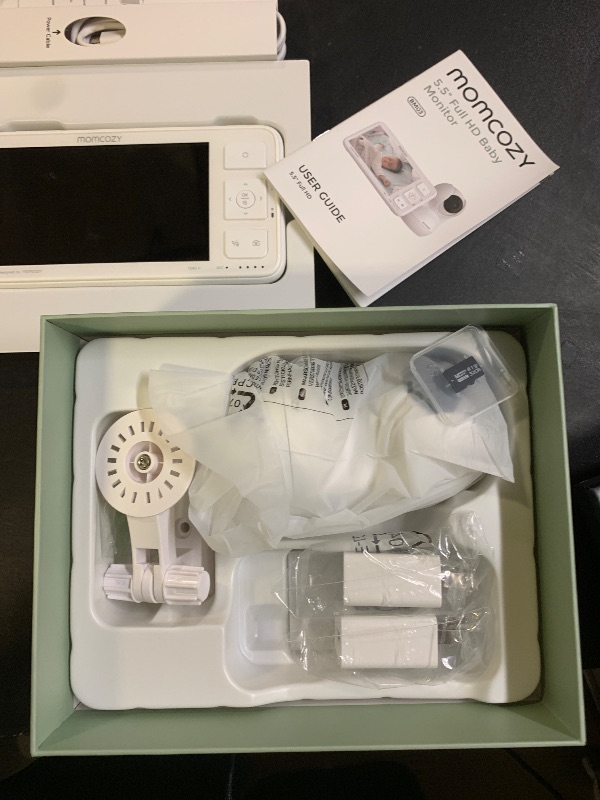 Photo 1 of *DAMAGED, SEE NOTES** Momcozy Video Baby Monitor, 5.5” 1080P Full HD Baby Monitor with Camera No WiFi, Infrared Night Vision, 5800mAh 120-hrs Battery, ECO, VOX, 2-Way Audio, 1640ft Range, Record and Rewind Locally, BM03