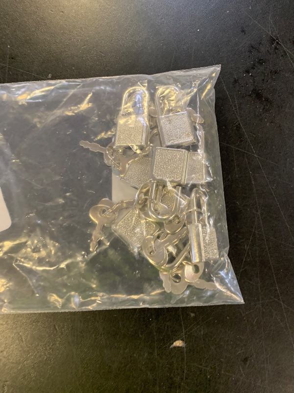 Photo 1 of 10pcs Mini Cute Diary Padlock Tiny Small Luggage Locks with Keys for Jewelry Boxes Decor Backpack Travel