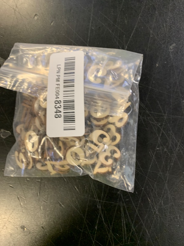 Photo 1 of 100PCS 0.6inch Natural Wooden Numbers Mixed Wooden 0-9 Numbers Mini Unfinished Wooden Numbers for Homemade Arts DIY Project