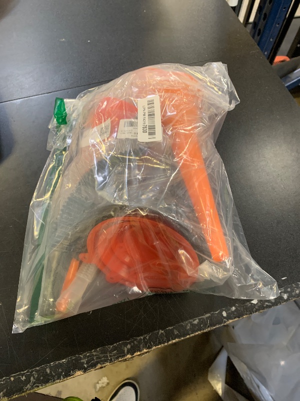 Photo 1 of 10 Pcs Automotive Funnels Set, Wide Mouth Fuel Funnels, Plastic Long Neck Oil Flexible Right Angle Funnelss, with Detachable Spout and Filter, Plastic Funnel Set for Water/Gasoline/Coolant/Engine Oil