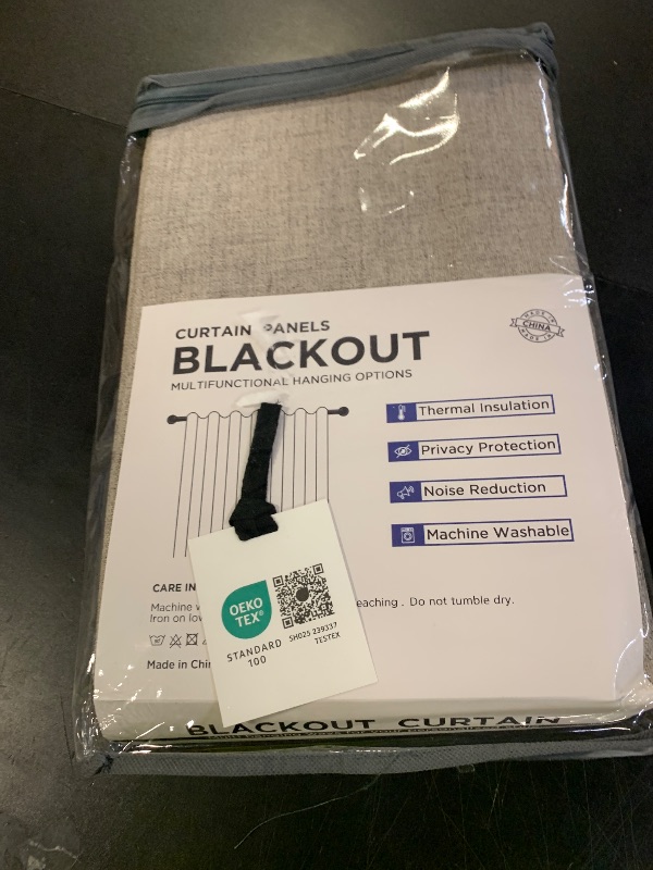 Photo 1 of 100% Blackout Shield Linen Blackout Curtains for Bedroom 84 Inches Long, Back Tab/Rod Pocket Living Room Drapes, Thermal Insulated Blackout Curtains 2 Panels Set, 50" W x 84" L, Cream