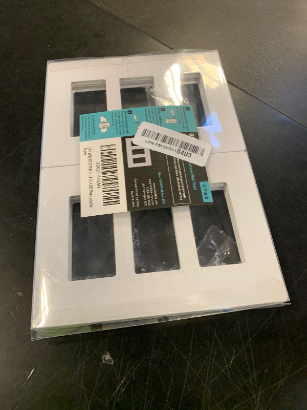 Photo 1 of [4 Pack] BESTTEN 3 Gang Mid-Size Screwless Outlet Cover, Midway Decorative Wall Plate, USWP6 Gloss Snow White, Midsize H4.88" x W6.74"