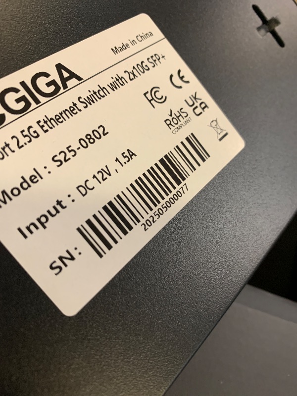 Photo 1 of 10 Port 2.5Gb Unmanaged Ethernet Switch with 8* 2.5G Base-T Ports + 2* 10G SFP+ Ports. NICGIGA 8 Port 2.5Gbps Network Switch for 2.5Gbps NAS/PC, WiFi6 Router, Wireless AP. Fanless Design.