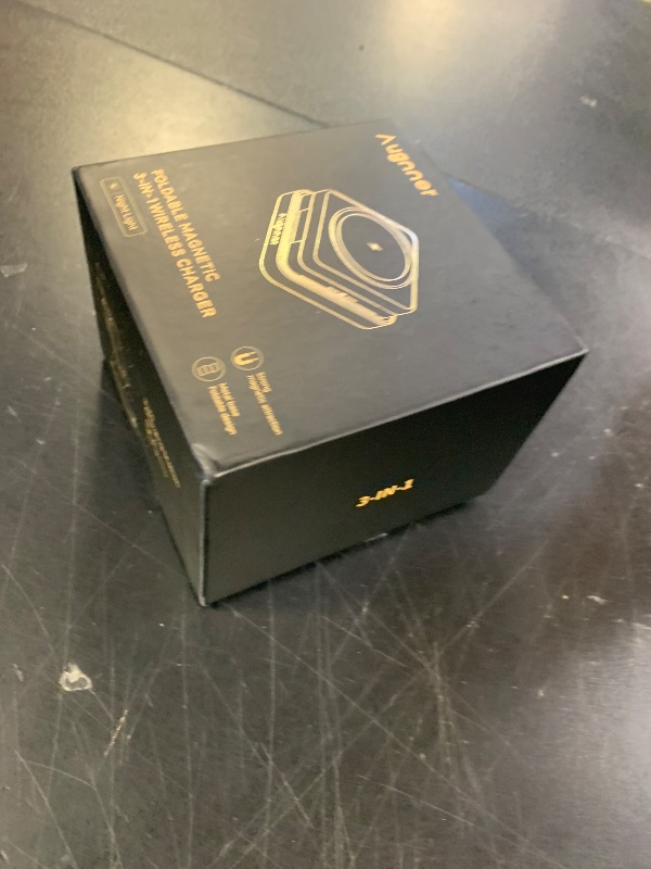 Photo 1 of ?2025 Upgraded?Wireless Charger 3 in 1, Foldable Wireless Charging Station with Light for Apple MagSafe Charger, Travel Magnetic Charger for iPhone 17/16/15/14/13/12 Apple Watch AirPods (20W Adapter)