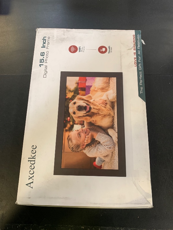 Photo 1 of 15.6 Inch WiFi Digital Picture Frame IPS Touch Screen HD Disply,Video Clips and Slide Show,Auto-Rotate, Wall Mountable,Send Photos Instantly from Anywhere with via Frameo APP (15.6 INCH)