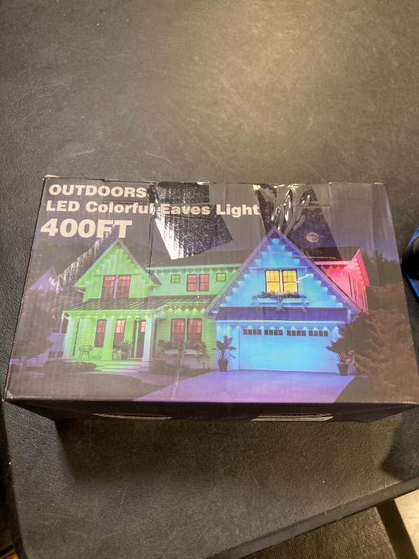 Photo 1 of CETELUMA 400Ft Permanent Outdoor Lights for House Waterproof, IP67 LED Eave Lights with App/Remote Control, Outdoor Permanent led Lighting for House Roof Decor,Christmas,Party,All Holiday and Daily