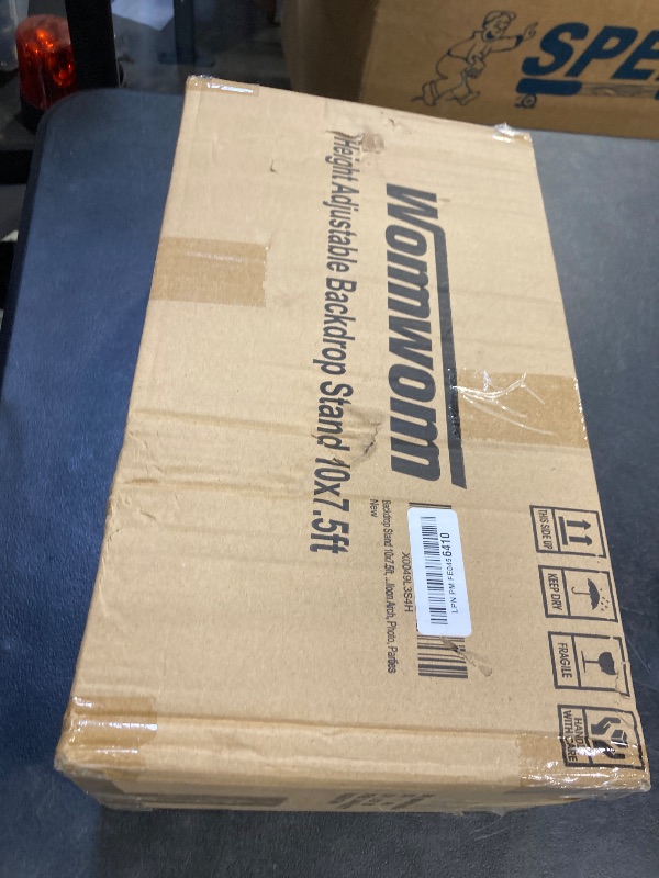 Photo 1 of Backdrop Stand 10x7.5ft, Height Adjustable and Width Adjustable Backdrop Stand, Back Drop Stand for Balloon Arch, Photo, Parties