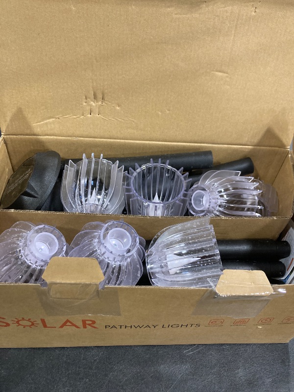 Photo 1 of AOSEA Christmas Solar Pathway Lights Outdoor Waterproof, Solar Powered Garden Lights, Christmas Decor Garden Lighting for Yard, Patio, Landscape, Pathway (RGB Flash Mode Only, 10 Pack)