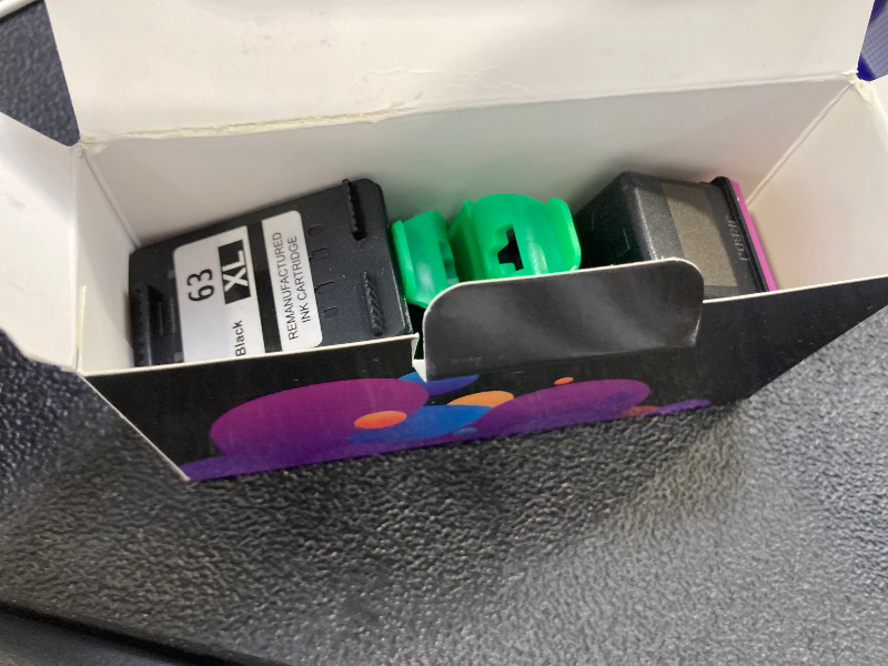 Photo 1 of 63XL Ink Cartridges Black and Color for HP Ink 63 Replacement for HP 63XL Ink Cartridge Combo Pack Works for HP OfficeJet 3830 4650 5255 5258 5200 4655 4512 Deskjet 1112 3630 Printer 2-Pack 63 Ink