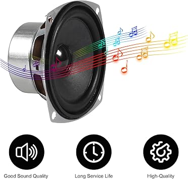 Photo 1 of 2PCS 10W Mini 3" HiFi Full Range Speaker 8 Ohm Anti-Magnetic Audio 2.0/2.1 Home Stereo Woofer Loudspeaker 90dB High Sensitivity