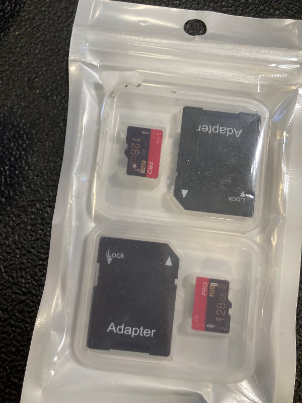 Photo 1 of 2 Pack Micro Memory Card 128GB Class 10 with Adapter High Speed Memory Card for Tablet,Drone