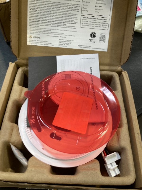 Photo 1 of Kidde Hardwired Smoke & Carbon Monoxide Detector, 10-Year Battery Backup, Voice Alerts, Interconnectable LED Warning Light Indicators