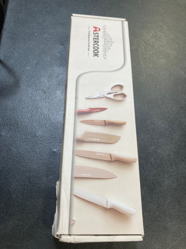 Photo 1 of Astercook Knife Set, 13 Pieces Kitchen Knives Set with Healthy Anti-Rust Coating, Dishwasher Safe, Stainless Steel Chef Knife Sets with 6 Blade Guards, Perfect Holiday Gifts for Kitchen