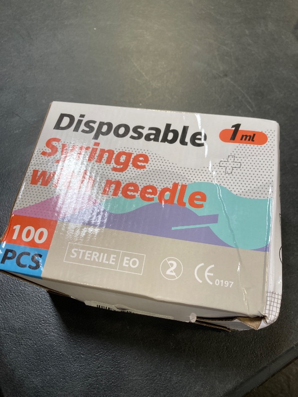 Photo 1 of 1ml/cc 30G 5/16 Inch Jeringa, U-100 Lab Tools, Individual Wrapped, 100 Pack