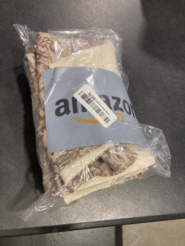 Photo 1 of Amor Virisso Floral Throw Pillow Covers 18x18 Set of 2 Vintage Block Print Pillow Covers Decorative Pillow Covers Couch Pillows for Living Room Farmhouse Accent Sofa Pillows, Red/Sand