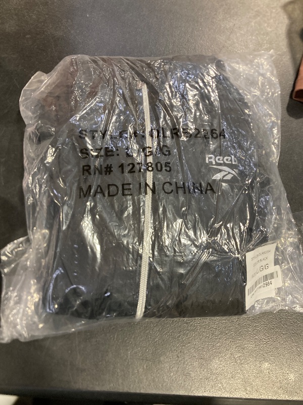 Photo 1 of Reebok Womens Windbreaker Jacket - Water Resistant Polar Fleece Windbreaker Jacket for Women with Hood & Cinch Waist Toggles, Size Large, Black Ink