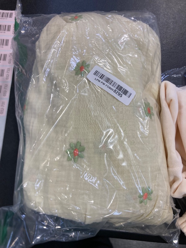 Photo 1 of ABYOVRT Women Floral Embroidered Maxi Dress Long Puff Sleeve Square Neck Bohemian Flowy Dress with Pockets Summer Fall (Cream,L)