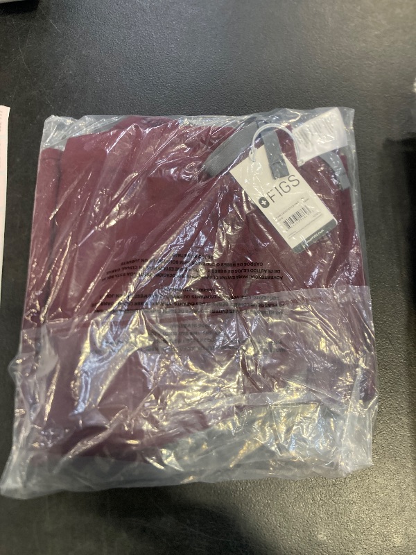 View 2 of FIGS Casma Three-Pocket Scrub Top for Women Burgundy, L